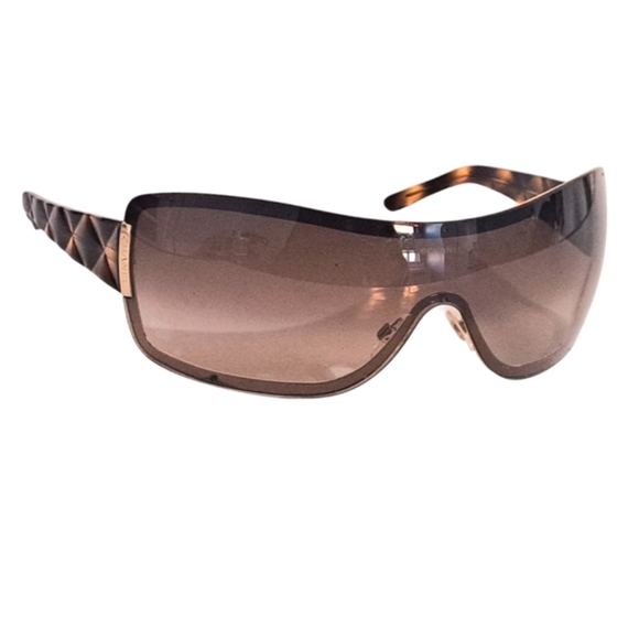 CHANEL 4126 C125/13 Sunglasses Shield Gold Tortoise Women - Picture 3 of 13